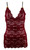 Dark Cranberry Hip Length Lace Negligee Dark Cranberry Hip Length Lace Negligee