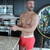 Men's boxer brief with pockets in red - cell phone pocket