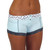 Glacier blue boxer brief underwear for women with snap front
