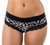 FOXERS Leopard Camo boy brief with black logo elastic front view