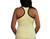FXTBT-05T01 FOXERS Butter Yellow Racerback with Black Trim & shelf bra back view FXTBT-05T01 FOXERS Butter Yellow Racerback with Black Trim & shelf bra back view