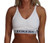 FXCT-0202L White New Style Crop Top with FOXERS logo elastic empire band & lace back