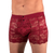 MSLBP-4343L Black Cherry Men's Lace Boxers with FOXERS Logo band MSLBP-4343L Black Cherry Men's Lace Boxers with FOXERS Logo band