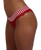 FXBKB-0366L Red & White Stripe FOXERS Lace Bikini Brief  side view FXBKB-0366L Red & White Stripe FOXERS Lace Bikini Brief  side view