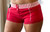 Red stripe FOXERS boxer briefs for women with pockets for phone, money, bottle, keys, etc