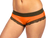 FXBYBF-12190L Front veiw Flame Orange boybrief with Olive FOXERS logo band