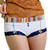 White Boyshort with Navy Gold Stripe FOXERS Waistband White Boyshort with Navy Gold Stripe FOXERS Waistband