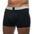 Men's Black Boxer Brief with Grey & White Striped Waistband Men's Black Boxer Brief with Grey & White Striped Waistband