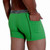 Men's Green Boxer Brief with Black and White Waistband