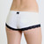 White FOXERS Band over white Boyshorts with Black Accents White FOXERS Band over white Boyshorts with Black Accents