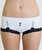 White FOXERS Band over white Boyshorts with Black Accents White FOXERS Band over white Boyshorts with Black Accents