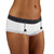Black Dot waistband on White Boyshorts Panties