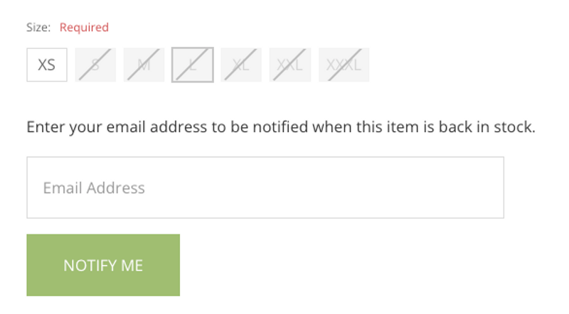 Want to be notified if something comes back in stock? Want to be notified if something comes back in stock?