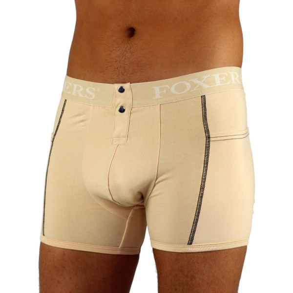 Men's Nude Boxer Brief with Pockets