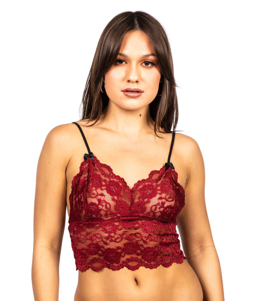 FOXERS Black Cherry Lace Camisole