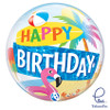 Bubble Balloon Happy Birthday Summer 22 inch - 1 pack