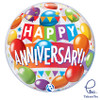 Single Bubble Balloon Anniversary Colourful Balloons 22"/55cm - 1pc