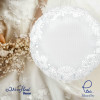 18 inch EverFloat balloon featuring an elegant Lace Ribbon design.