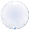 24 inch transparent DecoBubble featuring a snowflake design.