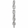 Connected Takaratec silver chain balloons forming a continuous decorative chain, showing how the individual links join together.