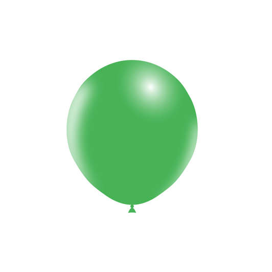 18 inch round latex balloons in Standard Green.