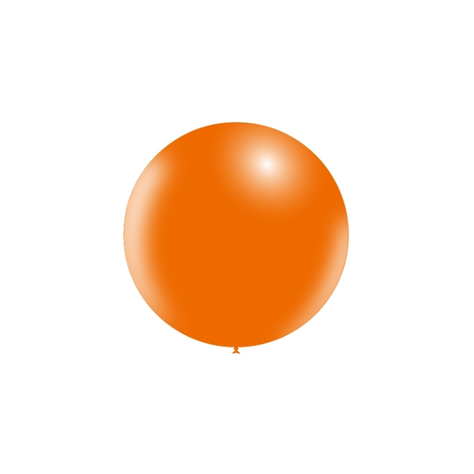 23 inch round latex balloons in Standard Orange.