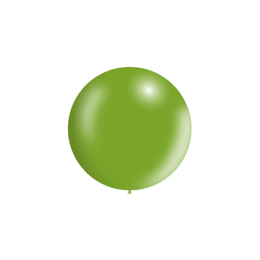 23 inch Metallic round latex balloon in Green.