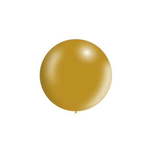 23 inch Metallic round latex balloon in Gold.