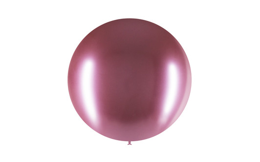 Brilliant Mauve 23 inch round latex balloon featuring a highly reflective metallic finish.