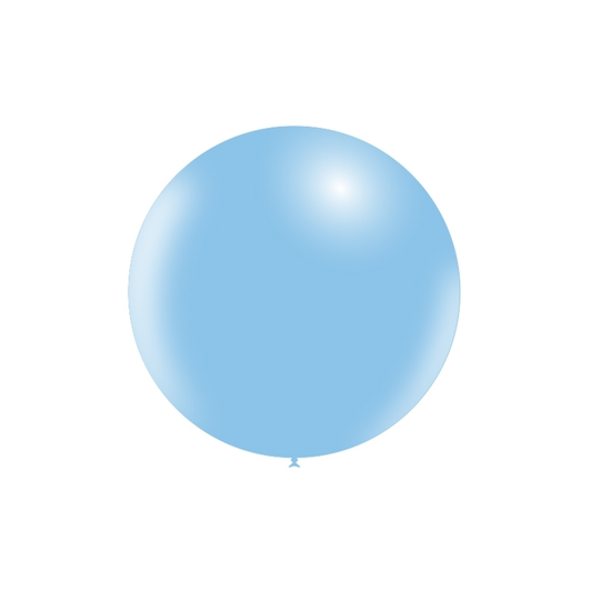 36 inch round latex balloons in Standard Sky Blue.