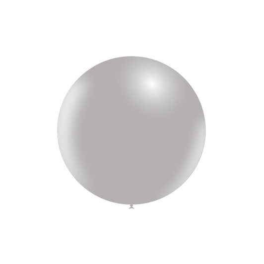 36 inch round latex balloon in Standard Grey.