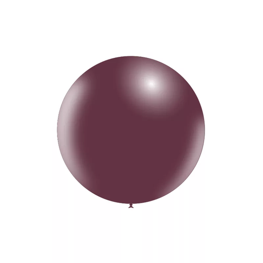 36 inch round latex balloon in Standard Burgundy.