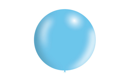36 inch round latex balloon in Metallic Sky Blue.