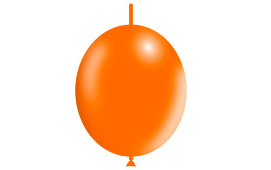 6 inch Decolink latex balloons in Standard Orange.