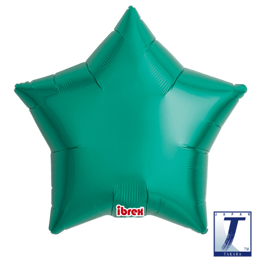 19 inch star foil balloon in Metallic Green.