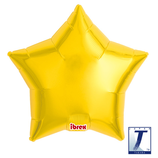 19 inch star foil balloon in Metallic Gold.