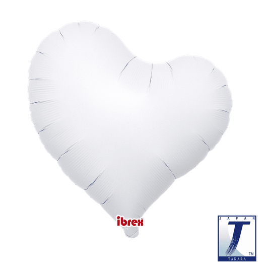 Sweet Heart foil balloon in White.
