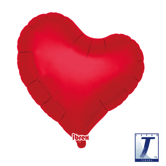 18 inch Sweet Heart foil balloon in Metallic Ruby Red.