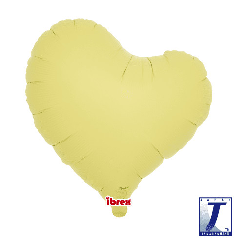 14 inch Pastel Yellow Sweet Heart foil balloon.