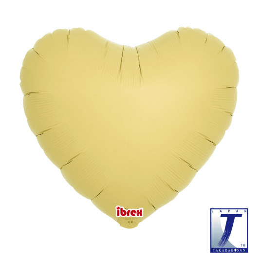 14 inch air-filled heart foil balloons in Ice Orange.
