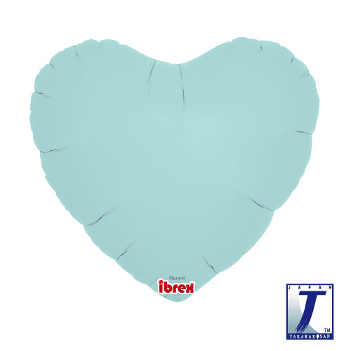 Pastel Blue heart-shaped foil balloon.
