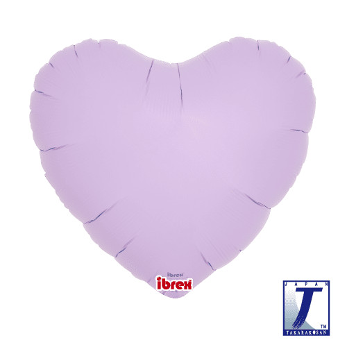 Pastel Lavender heart-shaped foil balloon.