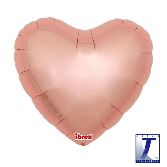 Metallic Rose Gold heart-shaped foil balloon.