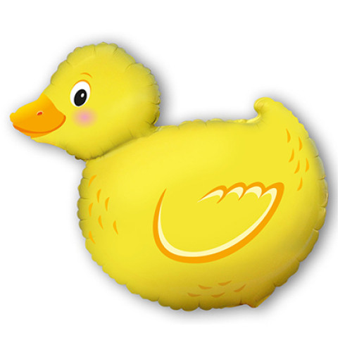 30 inch foil balloon featuring a yellow duck design.