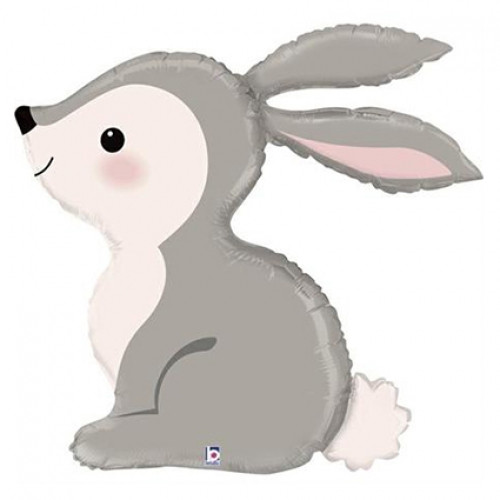 36 inch foil balloon featuring a woodland bunny design.