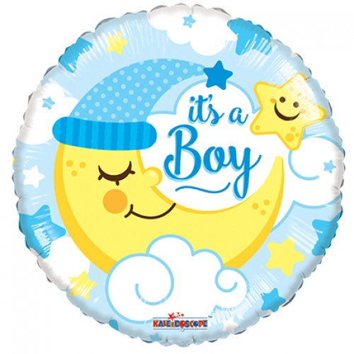 9 inch MiniFoil balloon featuring a Moon Boy design.