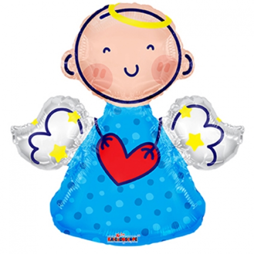 14 inch MiniFoil balloon featuring a blue angel design.