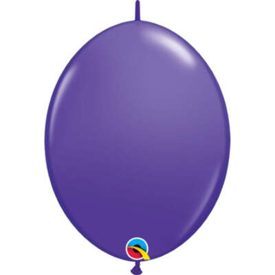 Fashion Purple Violet 6 inch Quick Link latex balloon with linking points for balloon structures.