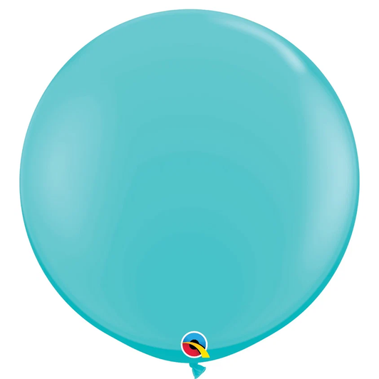 Fashion Caribbean Blue 36 inch round latex balloon.