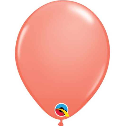 Fashion Coral 5 inch round latex balloon.